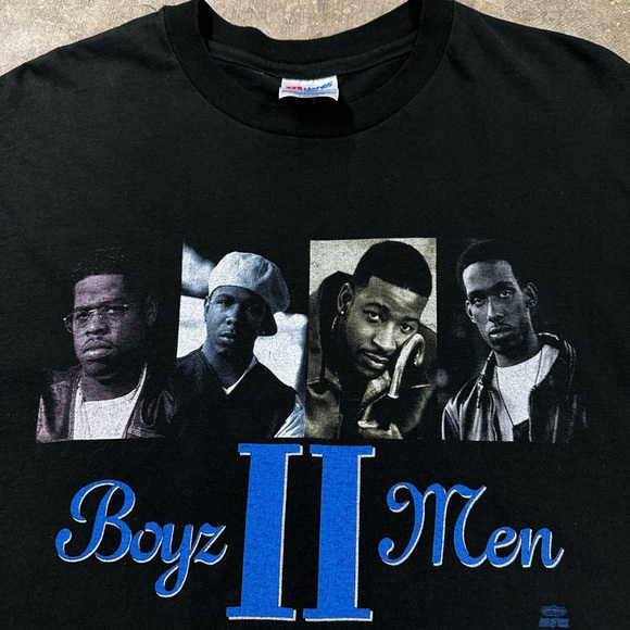 Vintage 90s Boyz 2 Men All Around The World Concert Band Tour T-Shirt XL - Picture 5 of 10